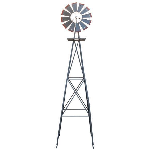 8 foot metal windmill